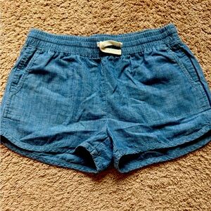 Crewcuts Girls Blue Chambray Drawstring Shorts - Size 14